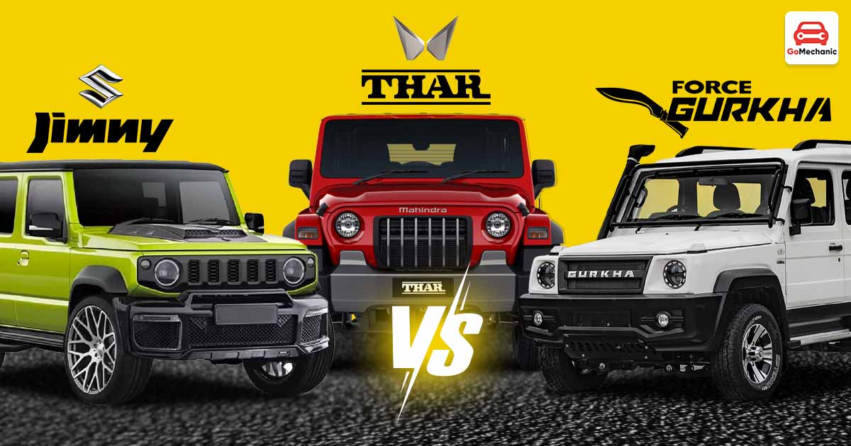 Maruti Jimny 5 Door Vs Mahindra Thar Vs Force Gurkha Know Everything