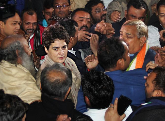 Priyanka Gandhi caught riding scooter without helmet, FINED!