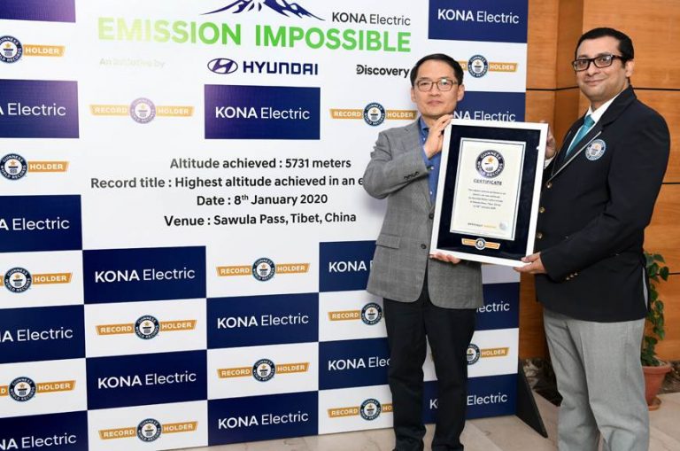 Hyundai Kona Electric Sets a New Guinness World Record