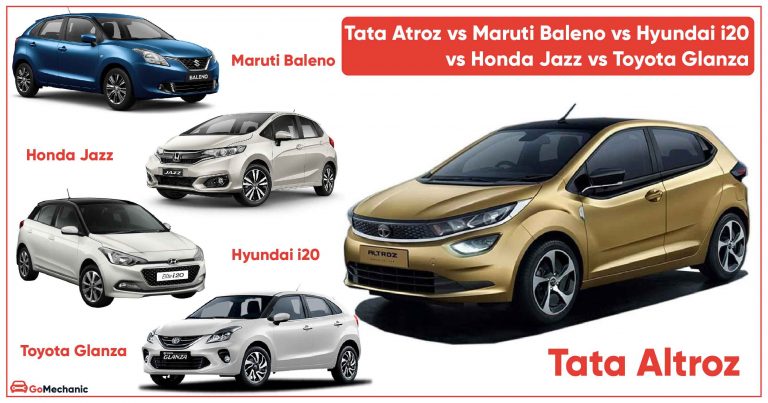 Tata Altroz vs Maruti Baleno vs Hyundai Elite i20 vs Honda Jazz
