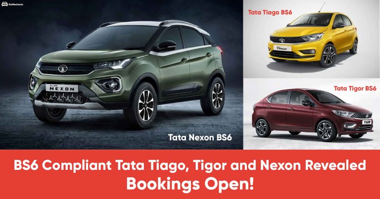BS6 Tata Tiago, Tigor and Nexon Revealed! Bookings open