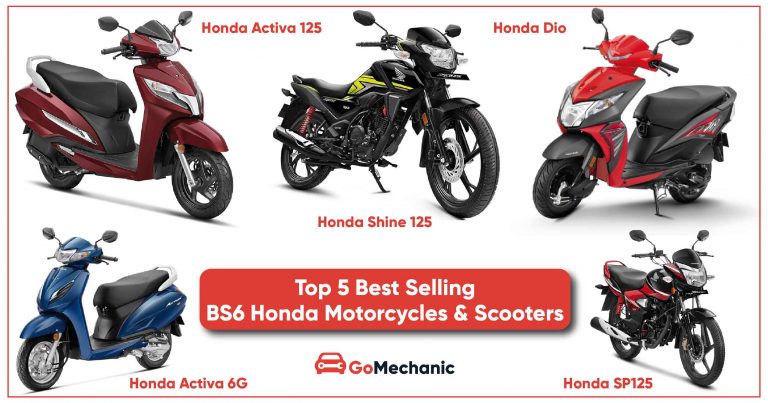 Top 5 Best Selling BS6 Honda Motorcycles & Scooters