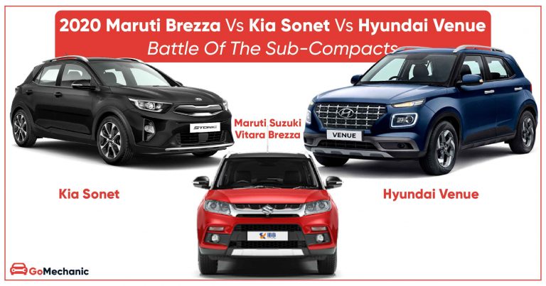 Kia Sonet Vs Hyundai Venue Vs Vitara Brezza: Battle Of Sub Compacts