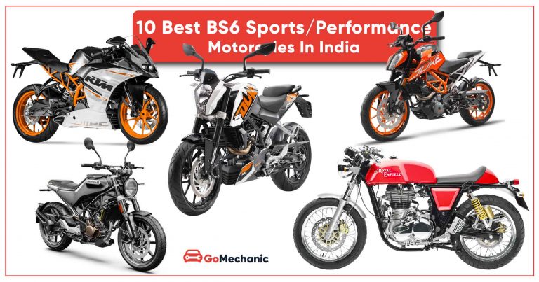 Top 10 BS6 Sports/Performance Bikes in the Indian Market