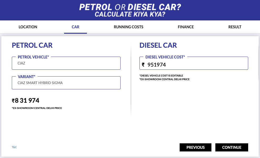 Maruti Suzuki's War on Diesel Cars with its Diesel Car Cost Calculator