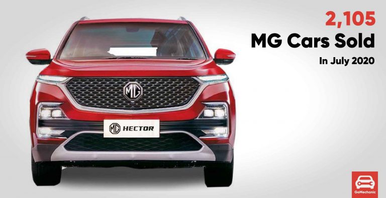 MG Motors registers 40% growth in Y-O-Y sales, sells 2,105 units in July