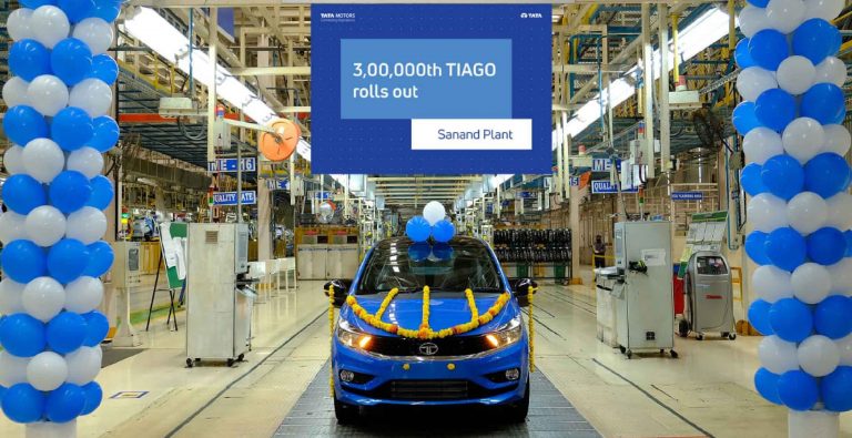 Tata Motors Rolls out 3,00,000th Tata Tiago from it’s Sanand Plant
