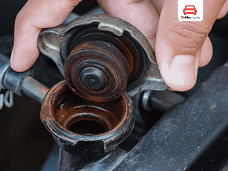 Checking the Radiator Cap for damage