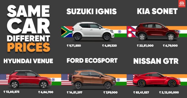 5 Cars Sold In India And Abroad BUT, At Different Prices