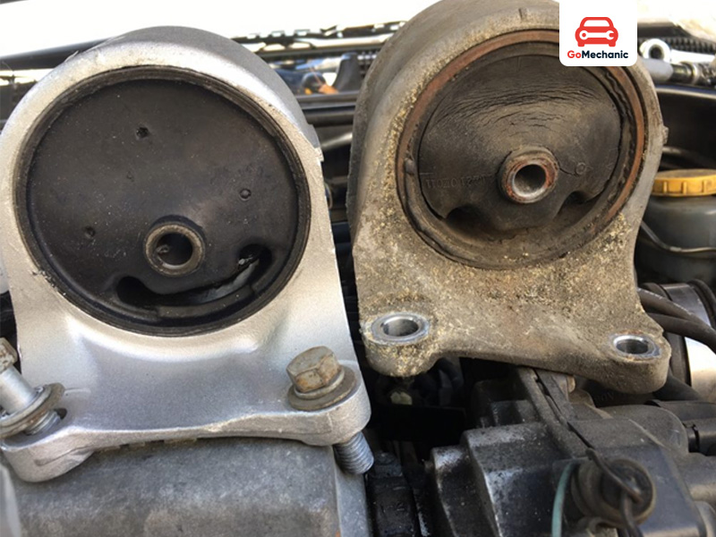 What can cause an Engine mount to wear off