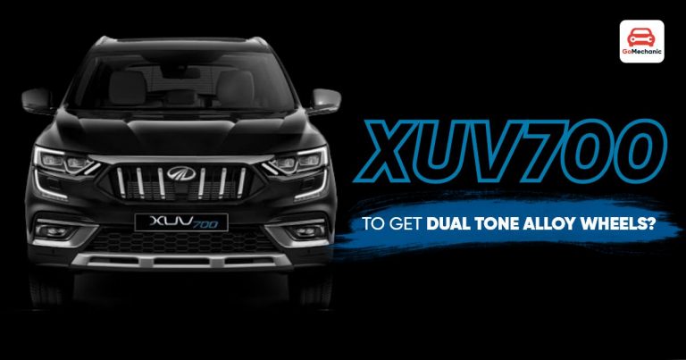 Soon to Launch Mahindra XUV700 Spotted Testing with Dual Tone Alloy Wheels