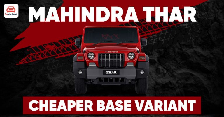 Mahindra Thar To Get A Cheaper Entry-Level Variant