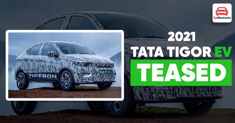 Ziptron Powered 2021 Tata Tigor EV Teased Ahead of its Launch