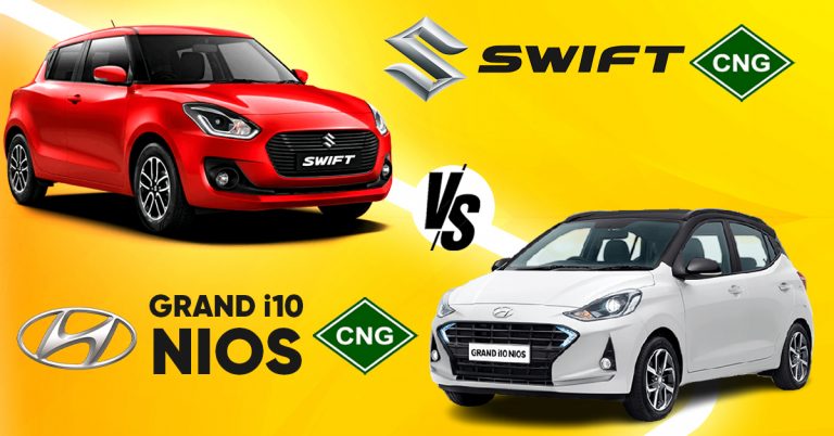 Hyundai Grand i10 NIOS CNG vs Maruti Swift CNG