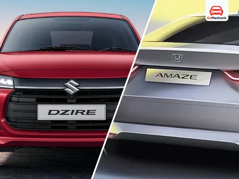 Maruti Dzire vs Honda City Price and Dimensions 