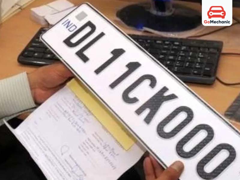 0000 Number Plate applying