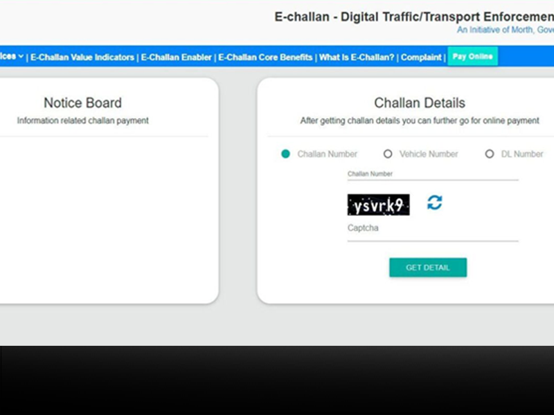 e challan chandigarh