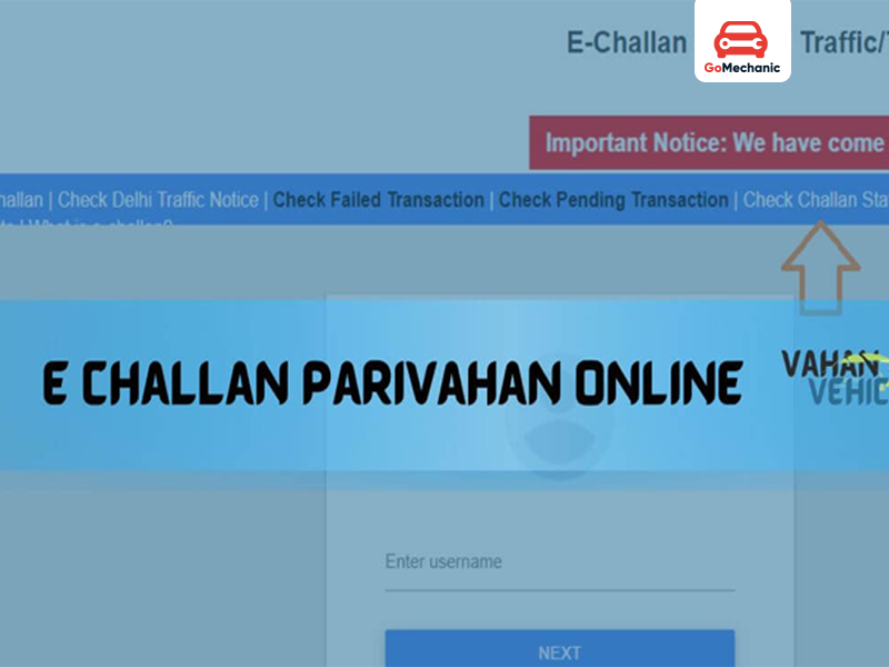 How to Check e-Challan Parivahan Haryana Online