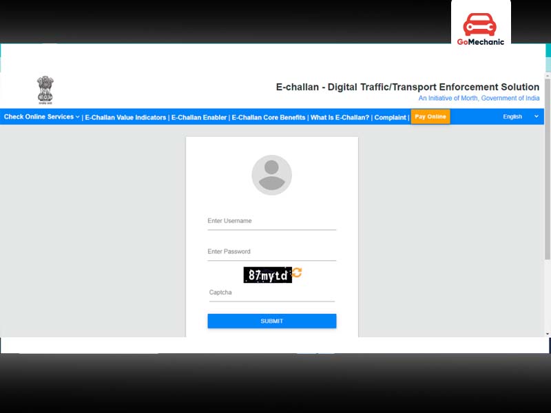 how to check e challan online gurgaon