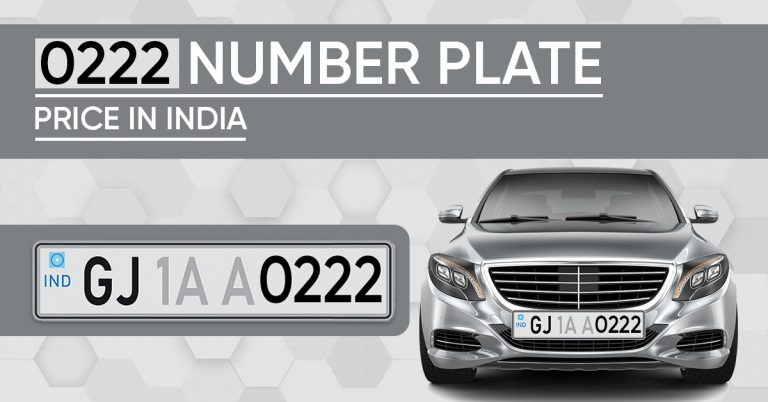 0222 Number Plate Price in India 2025