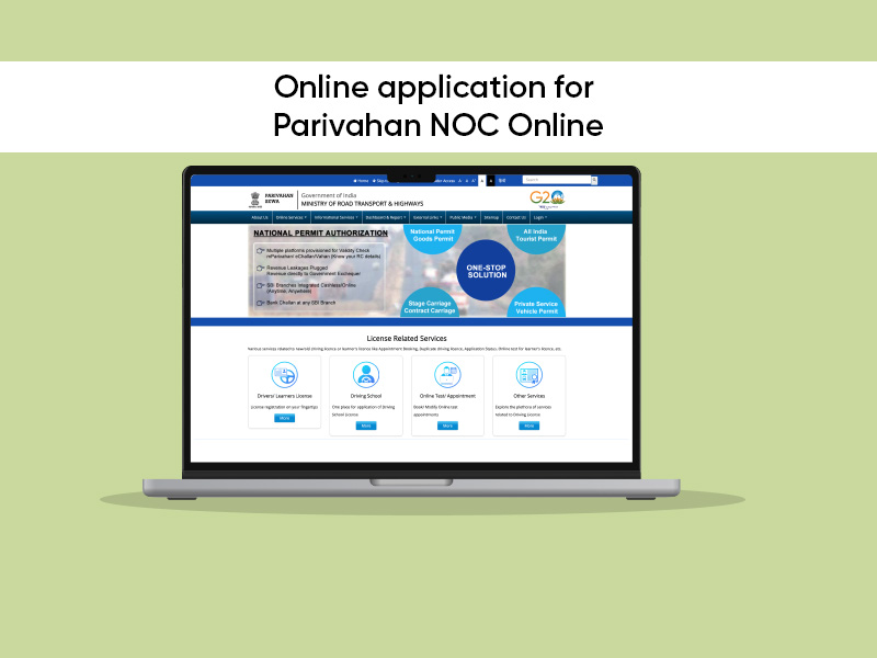 Online application for Parivahan NOC Online