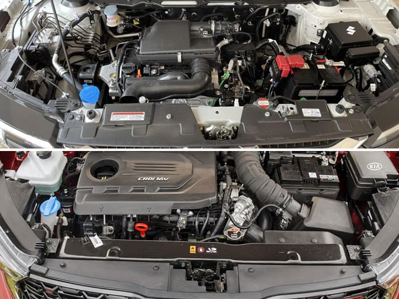 Engine & Transmission: Kia Sonet vs Brezza