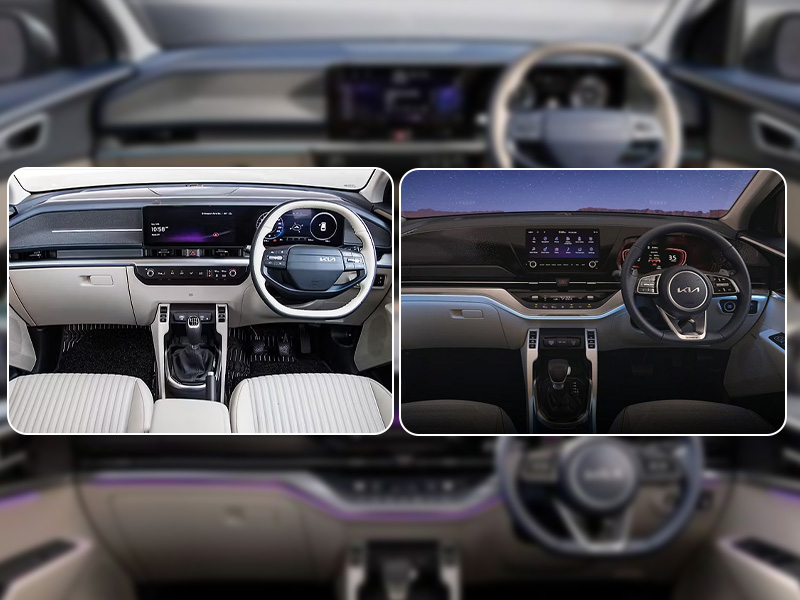 Interiors & Comfort Kia Carens Clavis vs Kia Carens