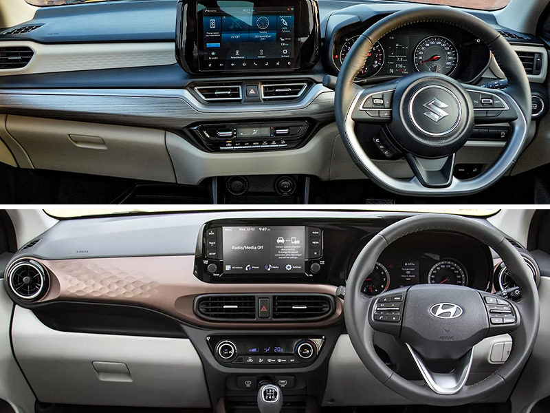 Aura vs Dzire Features and Interior Comfort