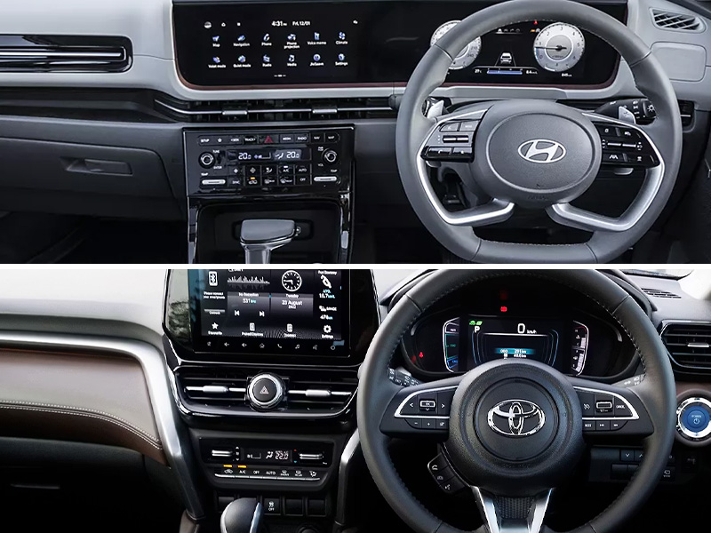 Features & Technology: Hyundai Creta vs Toyota Hyryder