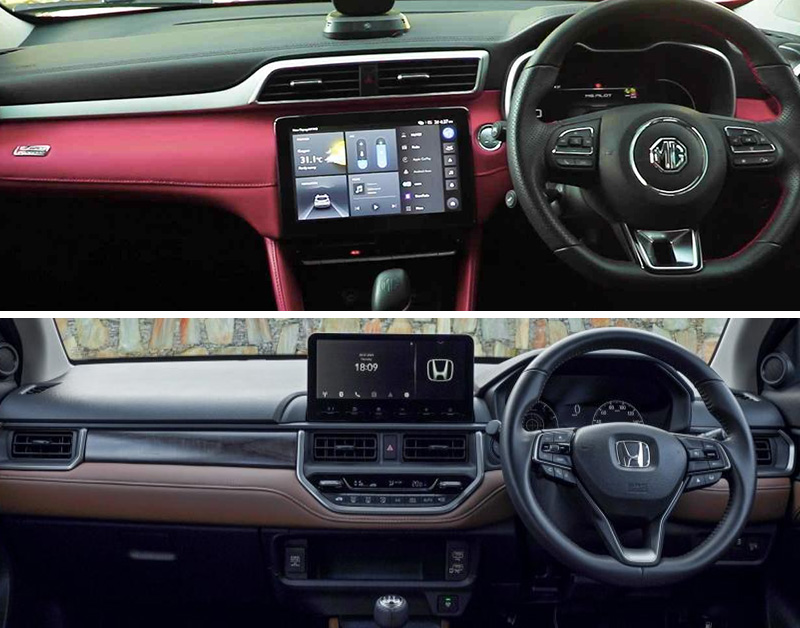 Features & Technology: MG Astor vs Honda Elevate