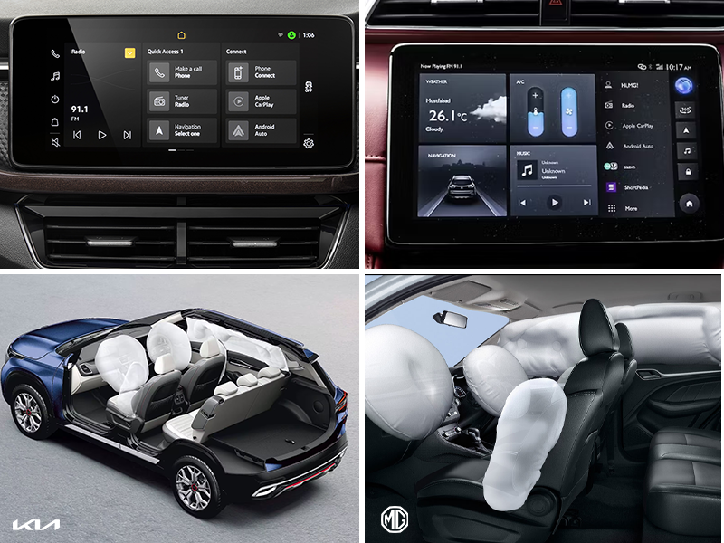 Features and Safety – MG Astor vs Kia Seltos