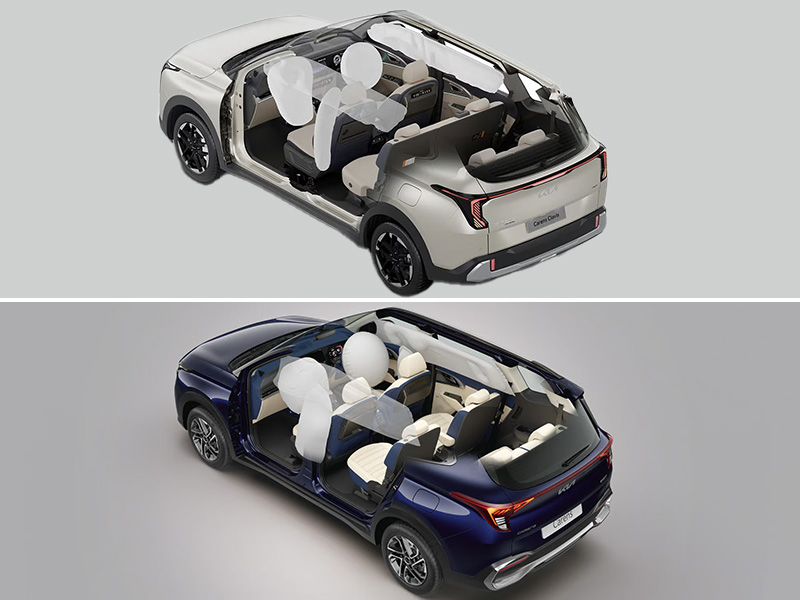 Safety Kia Carens Clavis vs Kia Carens
