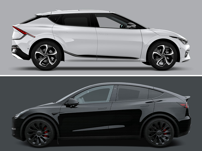 Tesla Model Y vs Kia EV6: Design and Aesthetics