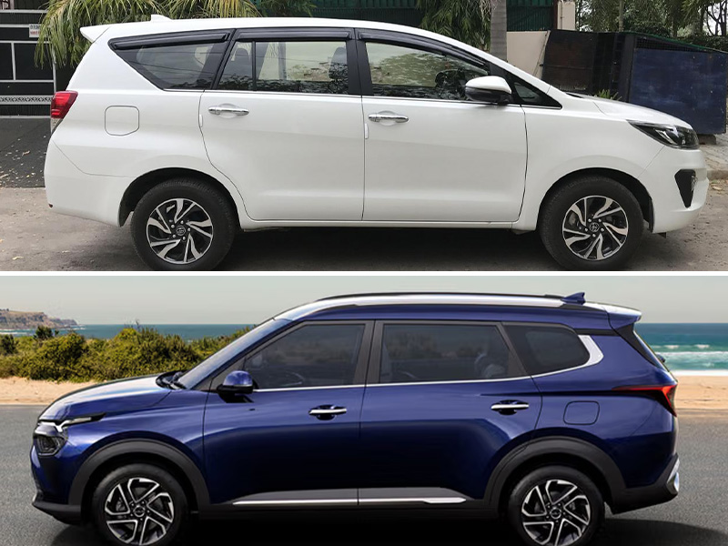 Design and Road Presence: Innova Crysta vs. Kia Carens