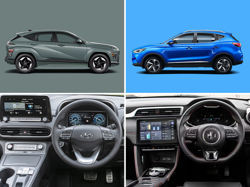 Design: Hyundai Kona EV vs MG ZS EV