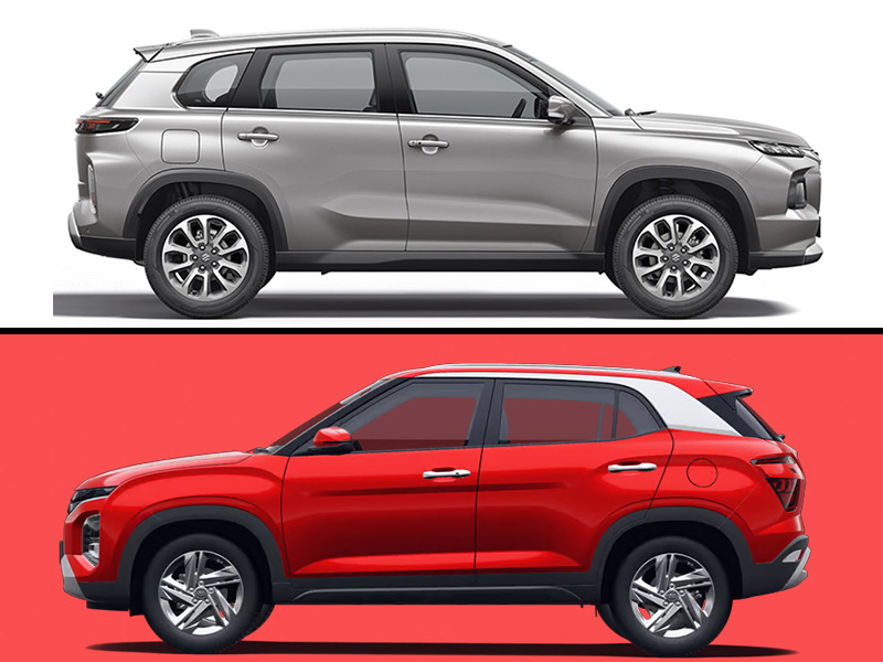 Design: Hyundai Creta vs Toyota Hyryder