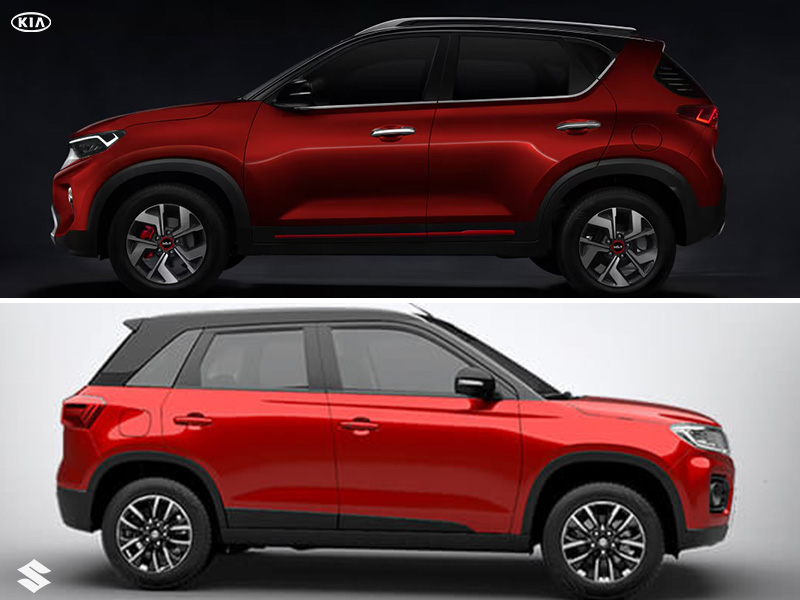 Design: Kia Sonet vs Brezza