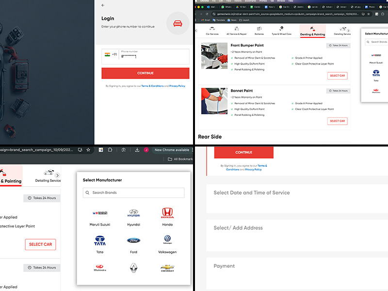 Car Dent Removal Service Booking