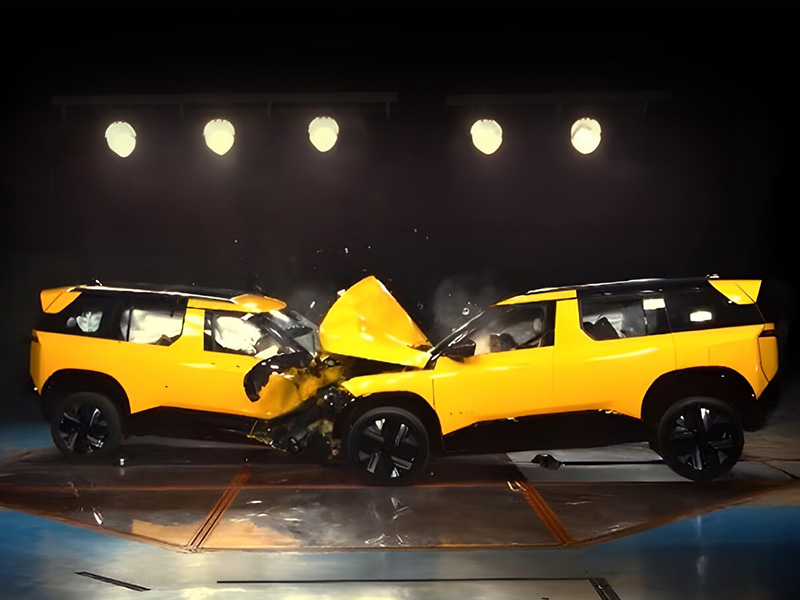 A Unique Car to Car Crash Demonstration