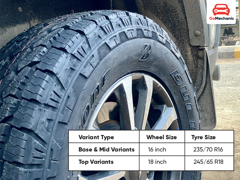 Mahindra Scorpio Tyre Size