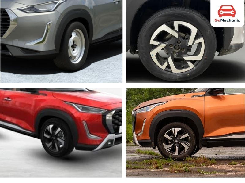 Variant Wise Nissan Magnite Tyre Size 